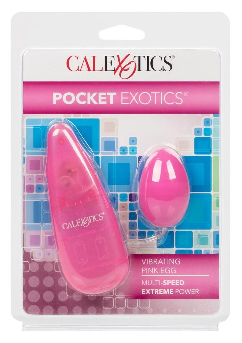 Pocket Exotics Vibrating Pink Passion Egg with Wired Remote Control - Pink