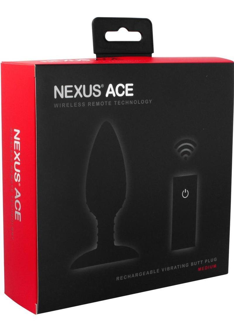 Ace Remote Control Vibrating Plug Medium Black