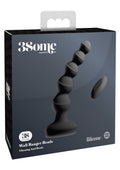 3Some Wall Banger Silicone Rechargeable Anal Beads with Remote Control - Black